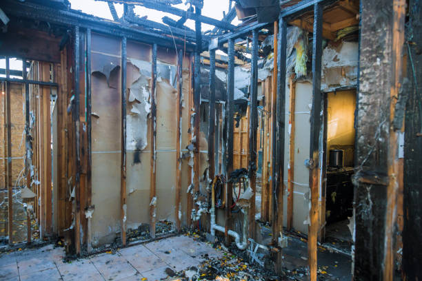 Professional Emergency Fire Cleanup technician working in Mocksville, NC